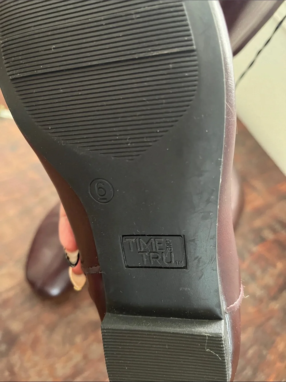 Time and Tru dark maroon  Zip Riding Boots